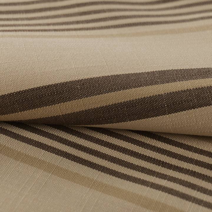 Mid-weight Bar Stripe Fabric Cotton, Taupe, AR460044
