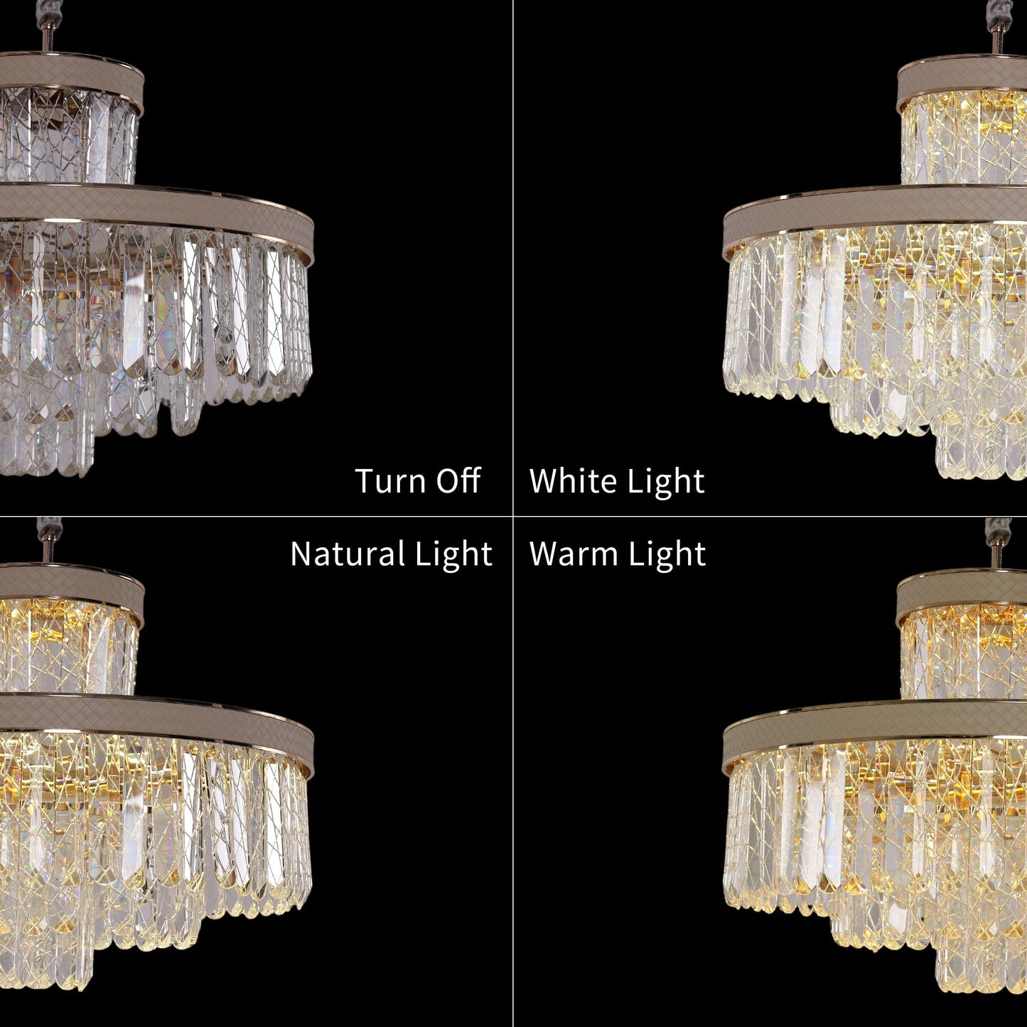 Lightsin Luxury Hanging Lights for Living Room with Golden Crystal Radiance Lightsin UK 