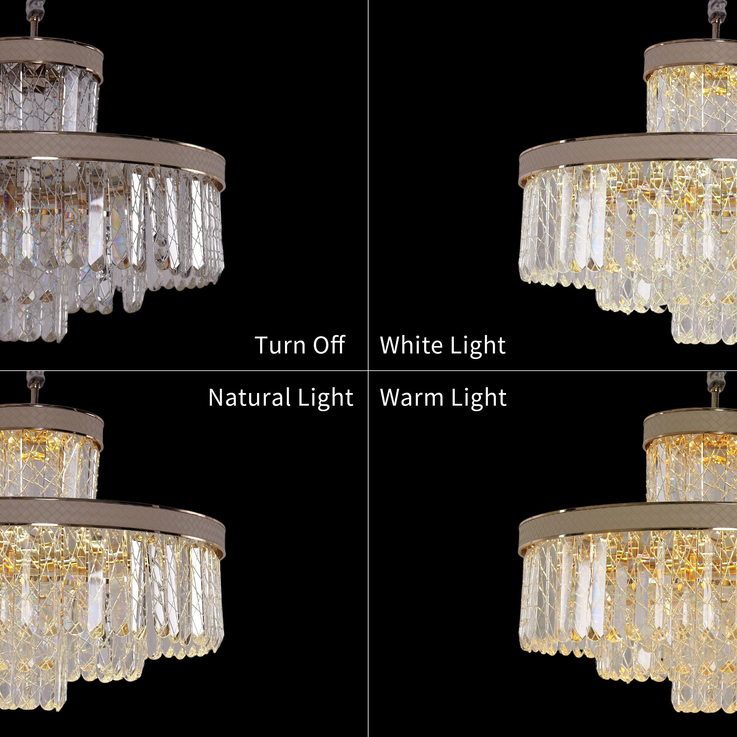 Lightsin Luxury Hanging Lights for Living Room with Golden Crystal Radiance Lightsin UK 
