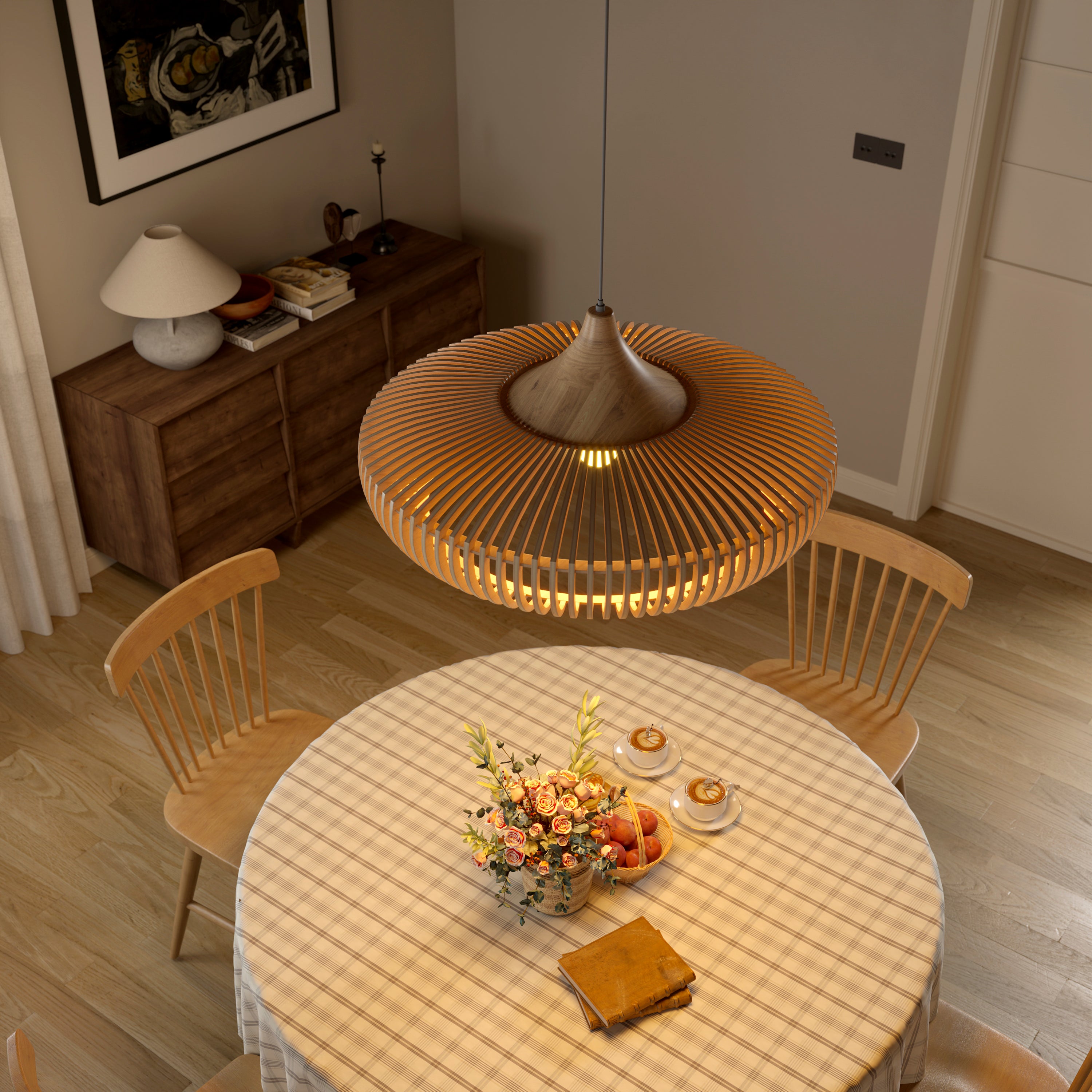 Shadome-Handcrafted Wooden Kitchen Pendant Light Fixtures
