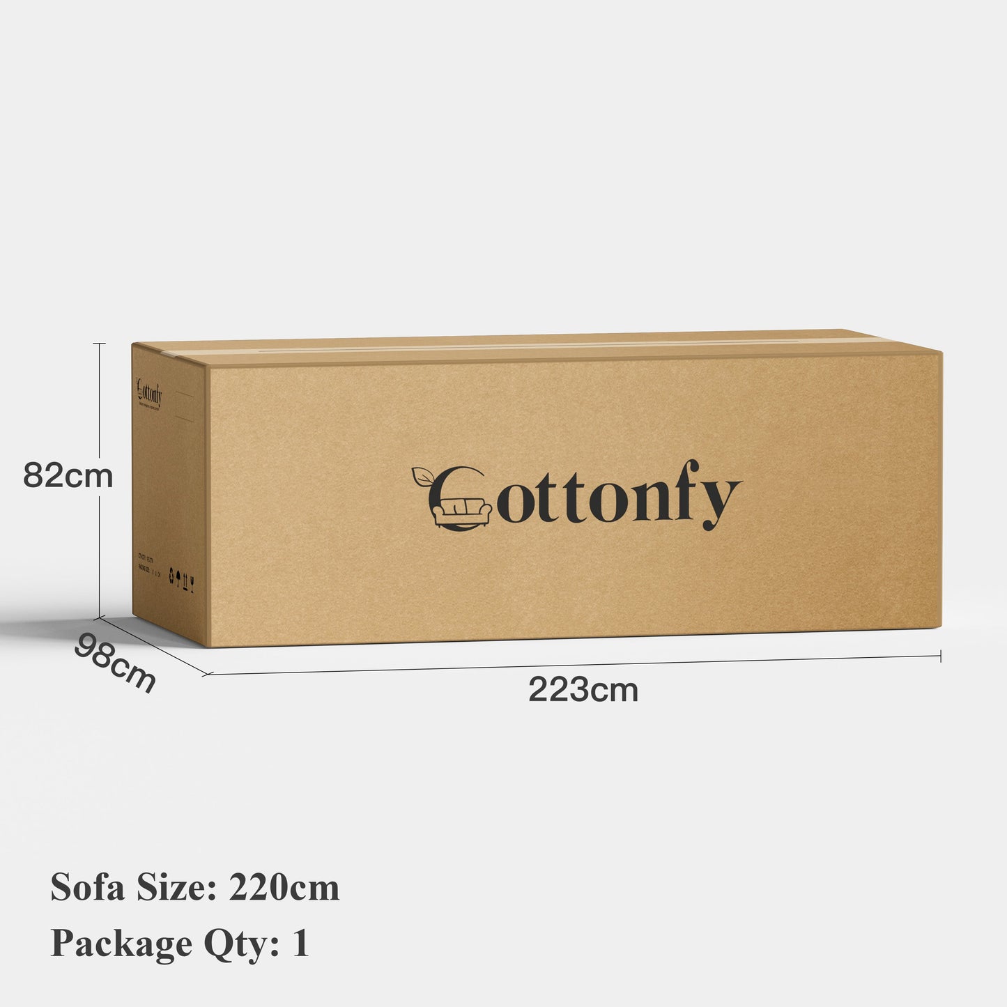 Cottonfy Retro Striped Fabric Handmade Sofa