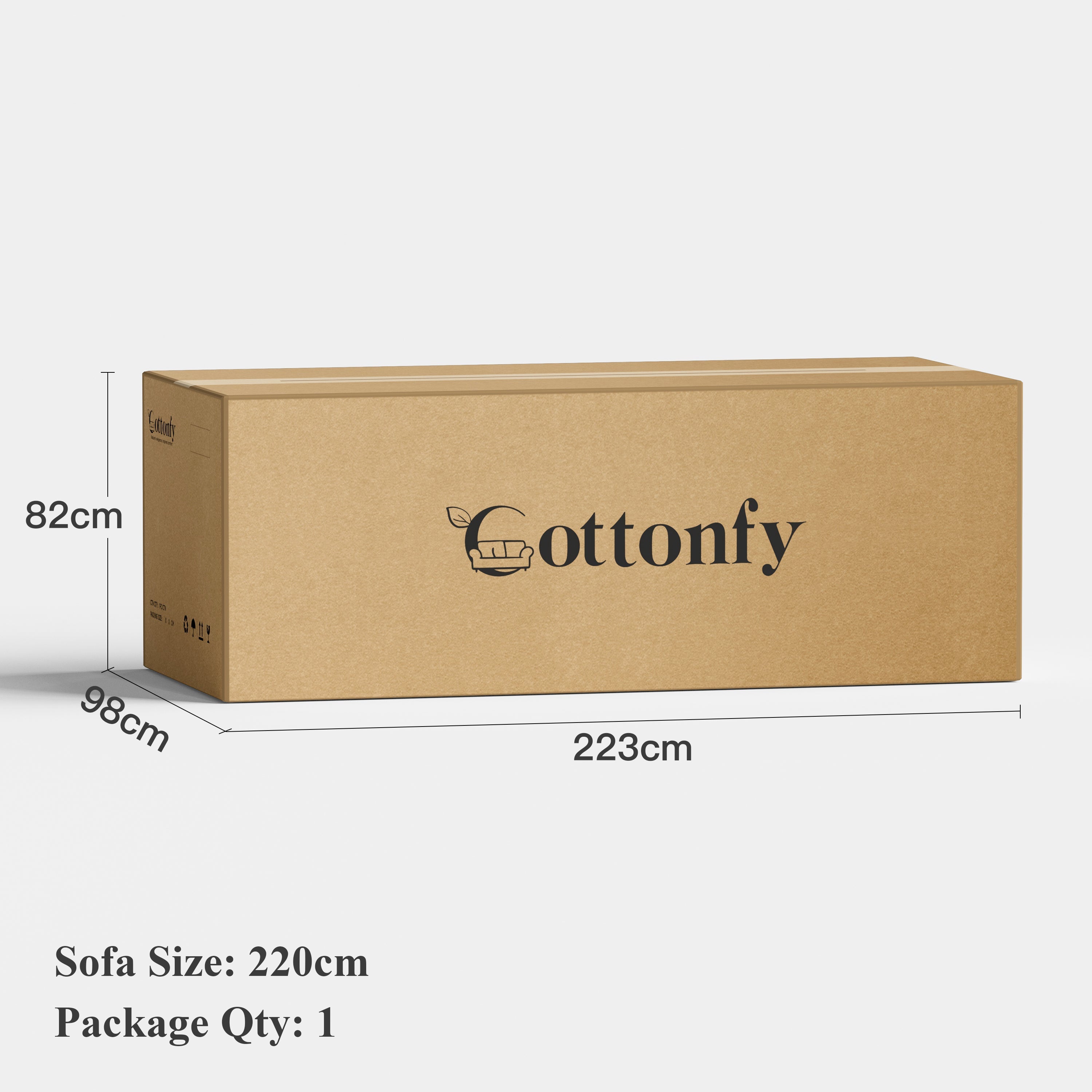 Cottonfy Retro Striped Fabric Handmade Sofa