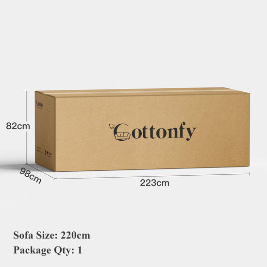 Cottonfy Retro Striped Fabric Handmade Sofa