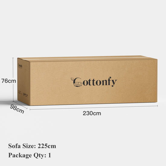 Cottonfy Creamy Tofu Block Pullout Sofa Bed with Storage