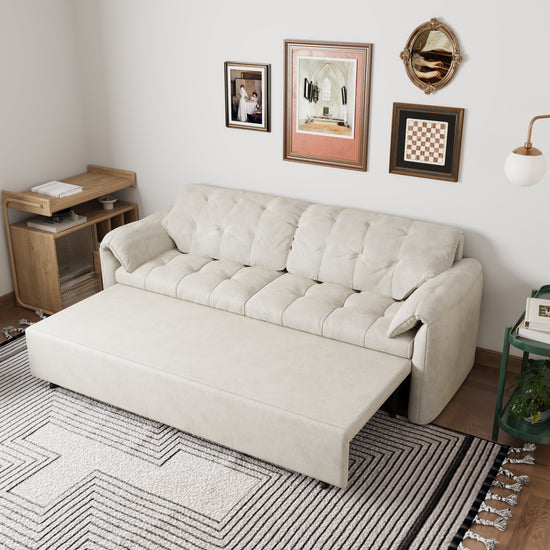 Cloud Elephant Ears Folding Corner Sofa Bed with Storage