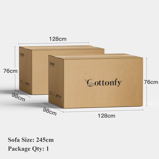 Cottonfy Creamy Tofu Block Pullout Sofa Bed with Storage