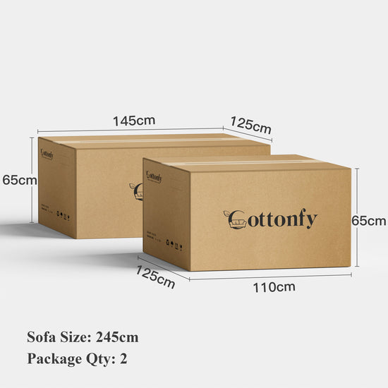 Corduroy Modular Wide Seat Chaise Sofa Block