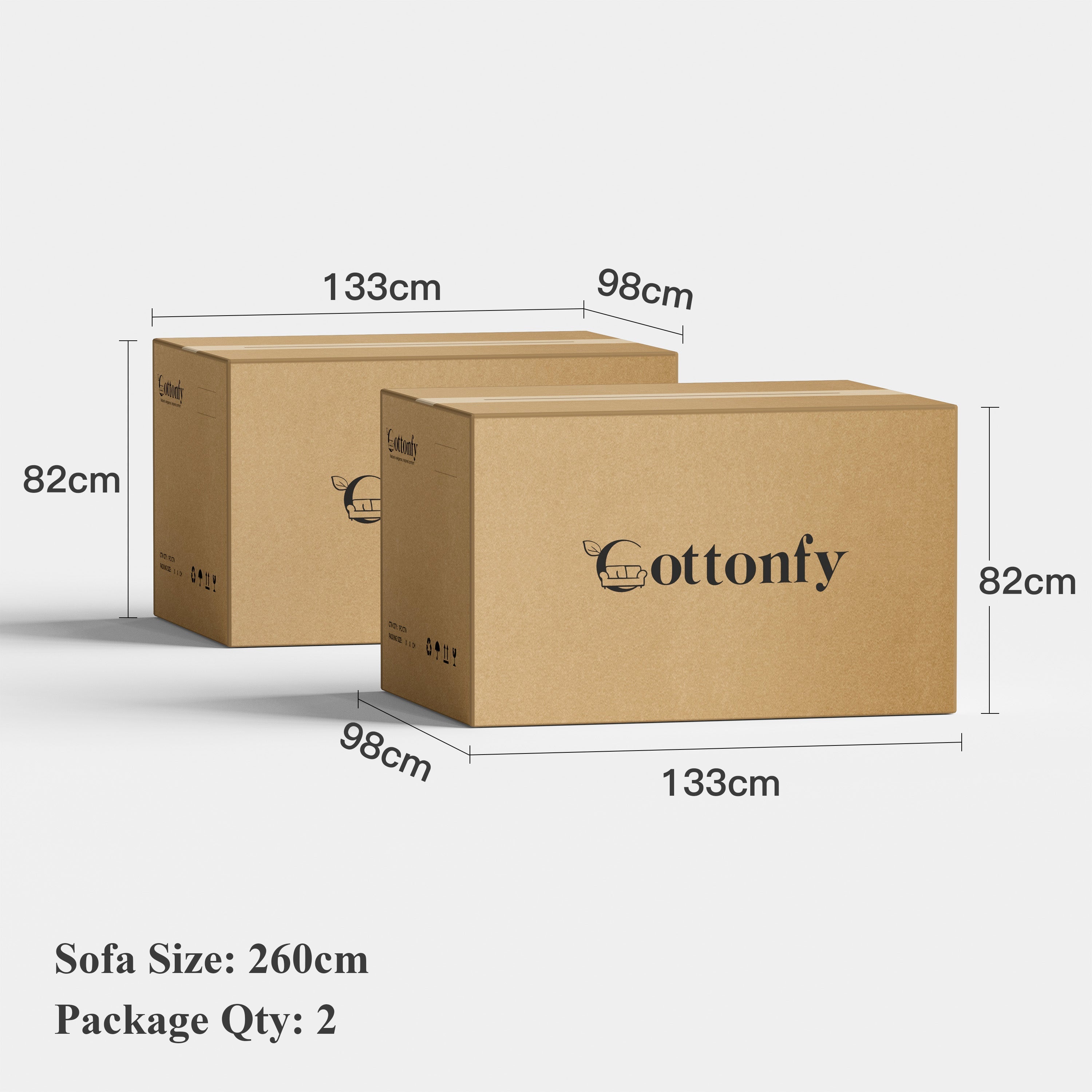 Cottonfy Retro Striped Fabric Handmade Sofa