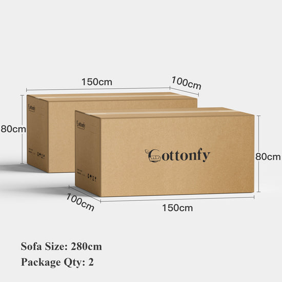 Cottonfy Cat-Scratch Resistant Fabric Elephant Ears Style Corner Sofa