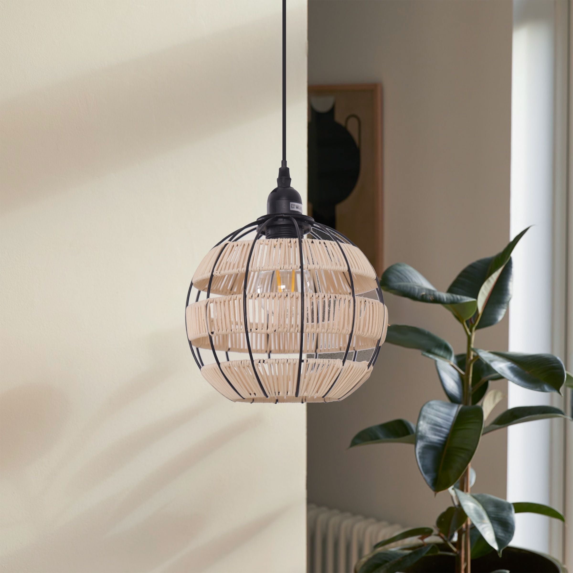 Lightsin Woven Sphere Pendant Light for Cozy Natural Elegance Lightsin UK 
