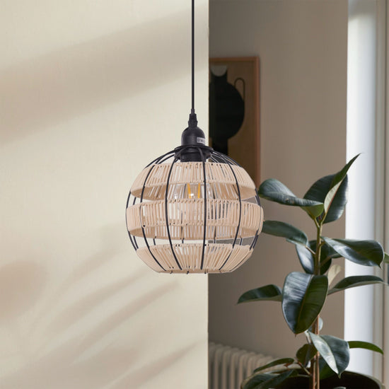 Lightsin Woven Sphere Pendant Light for Cozy Natural Elegance Lightsin UK 