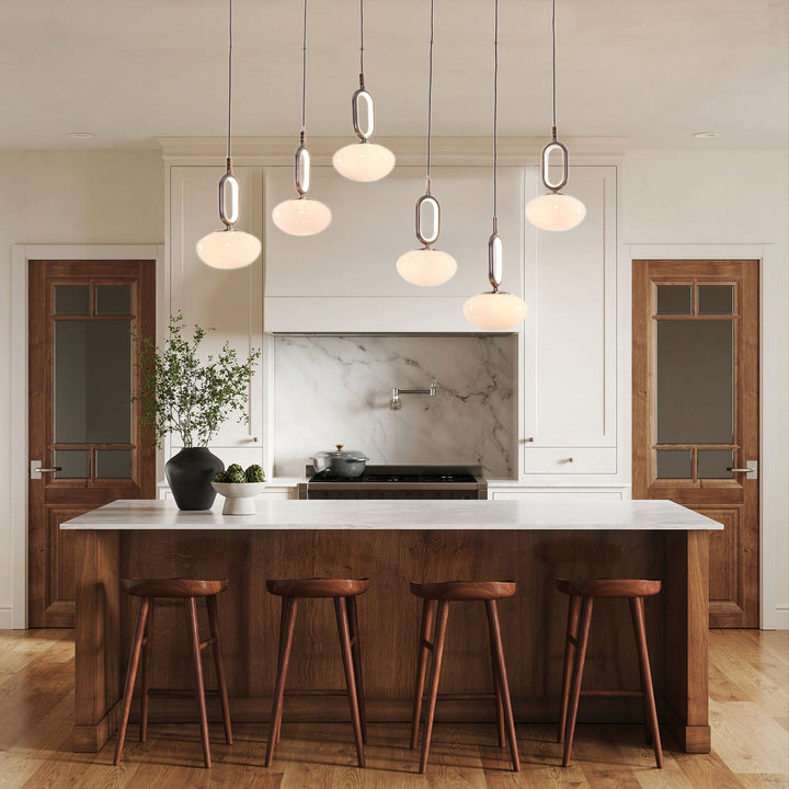 Lightsin Cloud Glass Pendant Light with Tri-Colour LED and Metal Frame Lightsin UK 