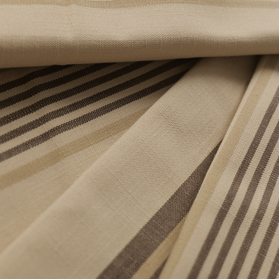 Mid-weight Bar Stripe Fabric Cotton, Taupe, AR460044