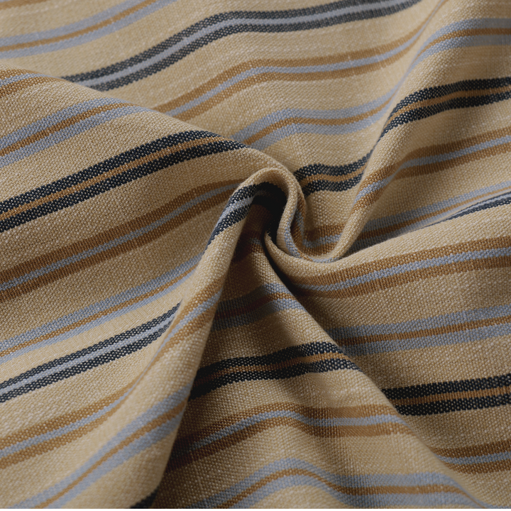 Mid-weight Banded Stripes Fabric Cotton, Sky Blue, AR460034