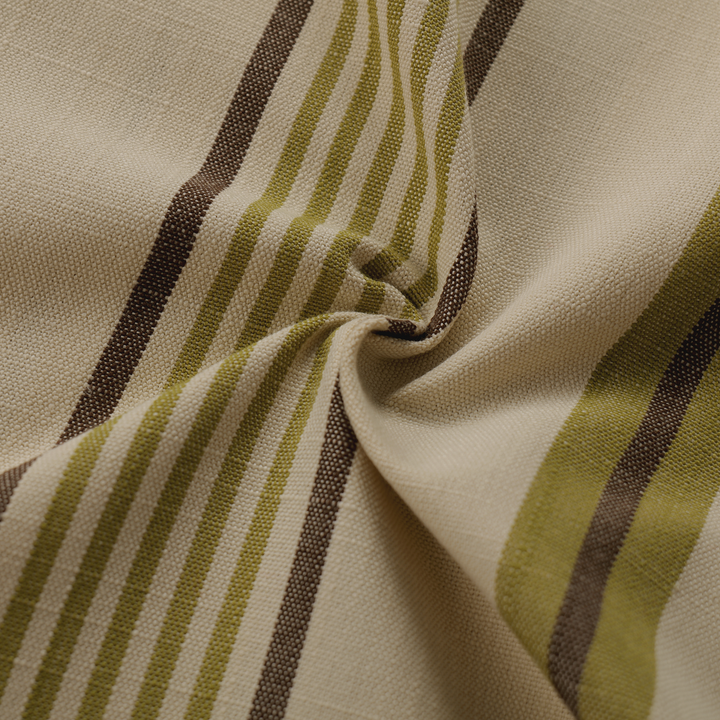 Mid-weight Bar Stripe Fabric Cotton, Moss Green, AR460039