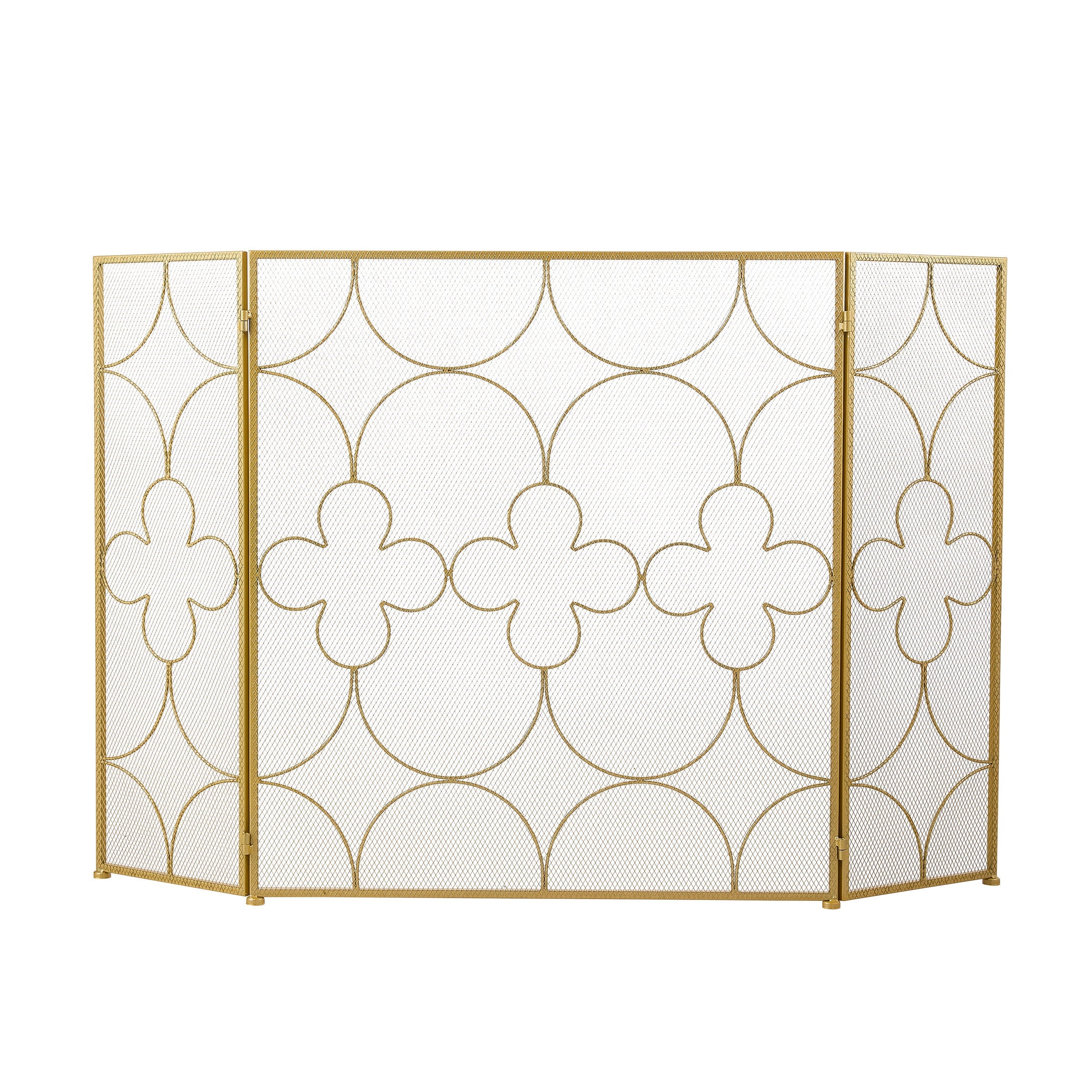 Smallbee Iron Fireplace Screen Gold Powder Coated – 122x2.3x77.5cm