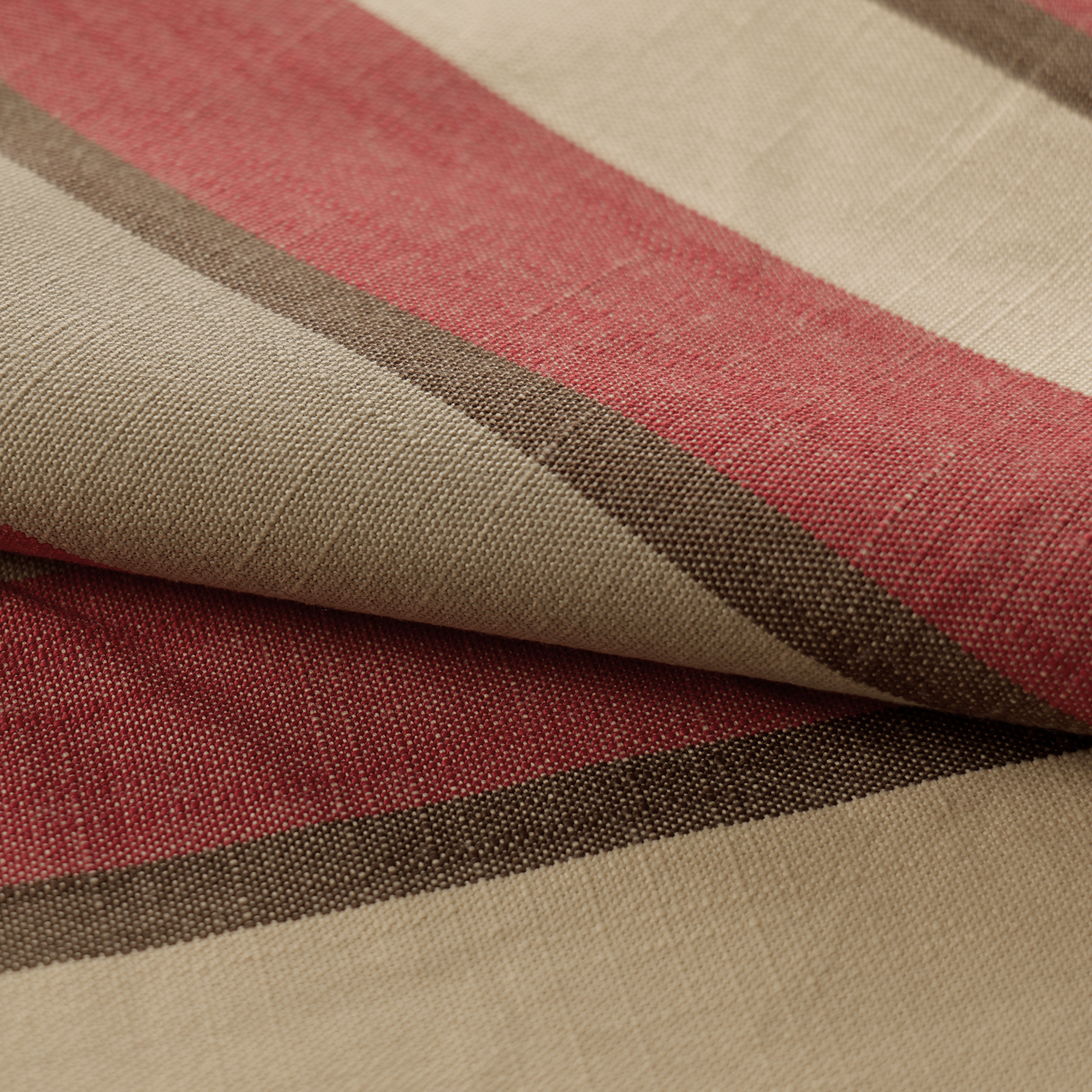 Mid-weight Regency Stripe Fabric Cotton, Deep Claret Red, AR460057