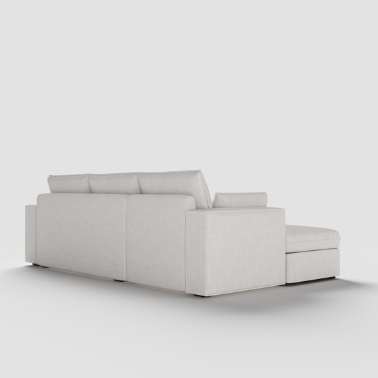 Cottonfy Creamy Tofu Block Pullout Sofa Bed with Storage