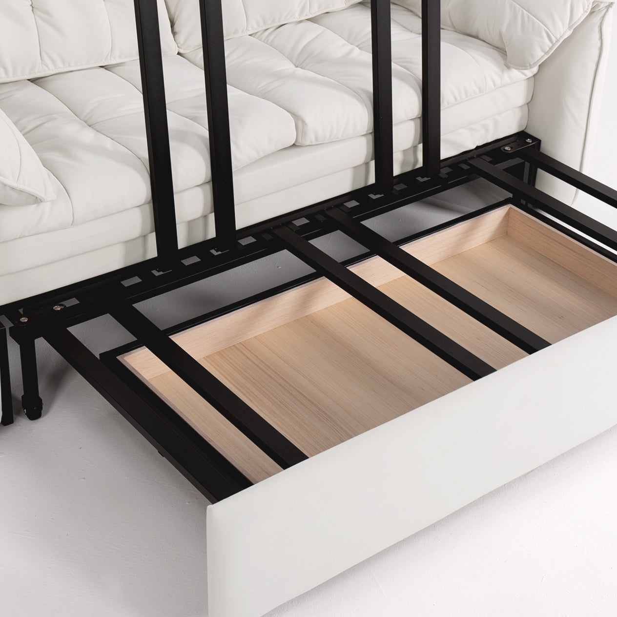 Cloud Elephant Ears Folding Corner Sofa Bed with Storage