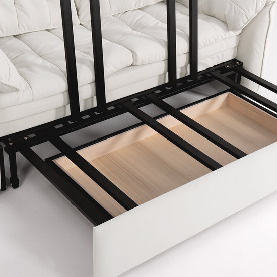 Cloud Elephant Ears Folding Corner Sofa Bed with Storage