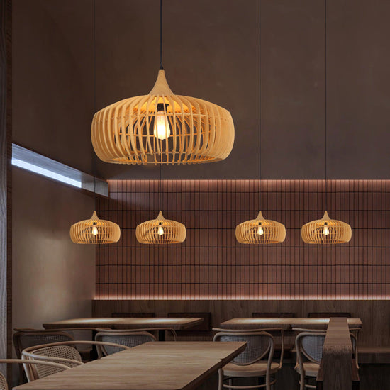 Lightsin Handcrafted Wood Pendant Light for Kitchen Island and Modern Interiors Lightsin UK 