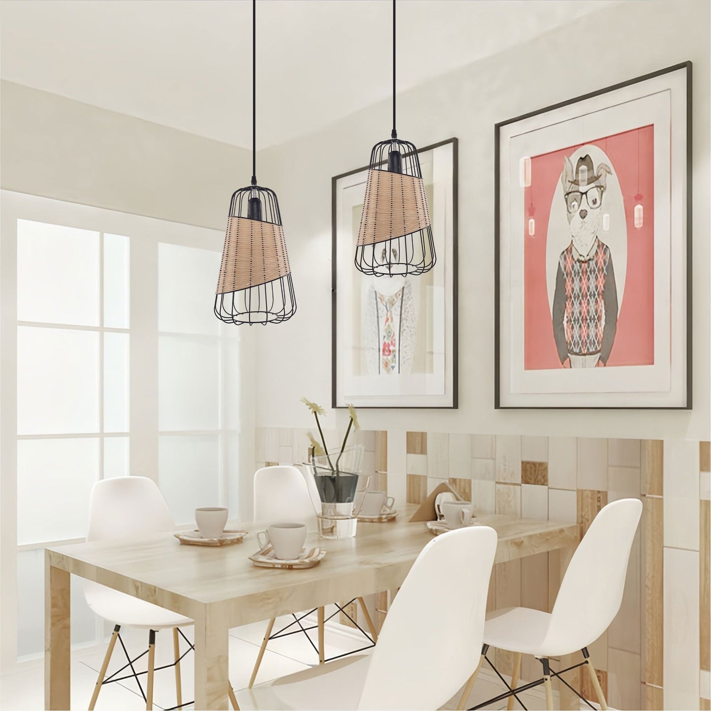 Lightsin Lantern-Inspired Rattan Ceiling Light for Cozy Natural Elegance Lightsin UK 