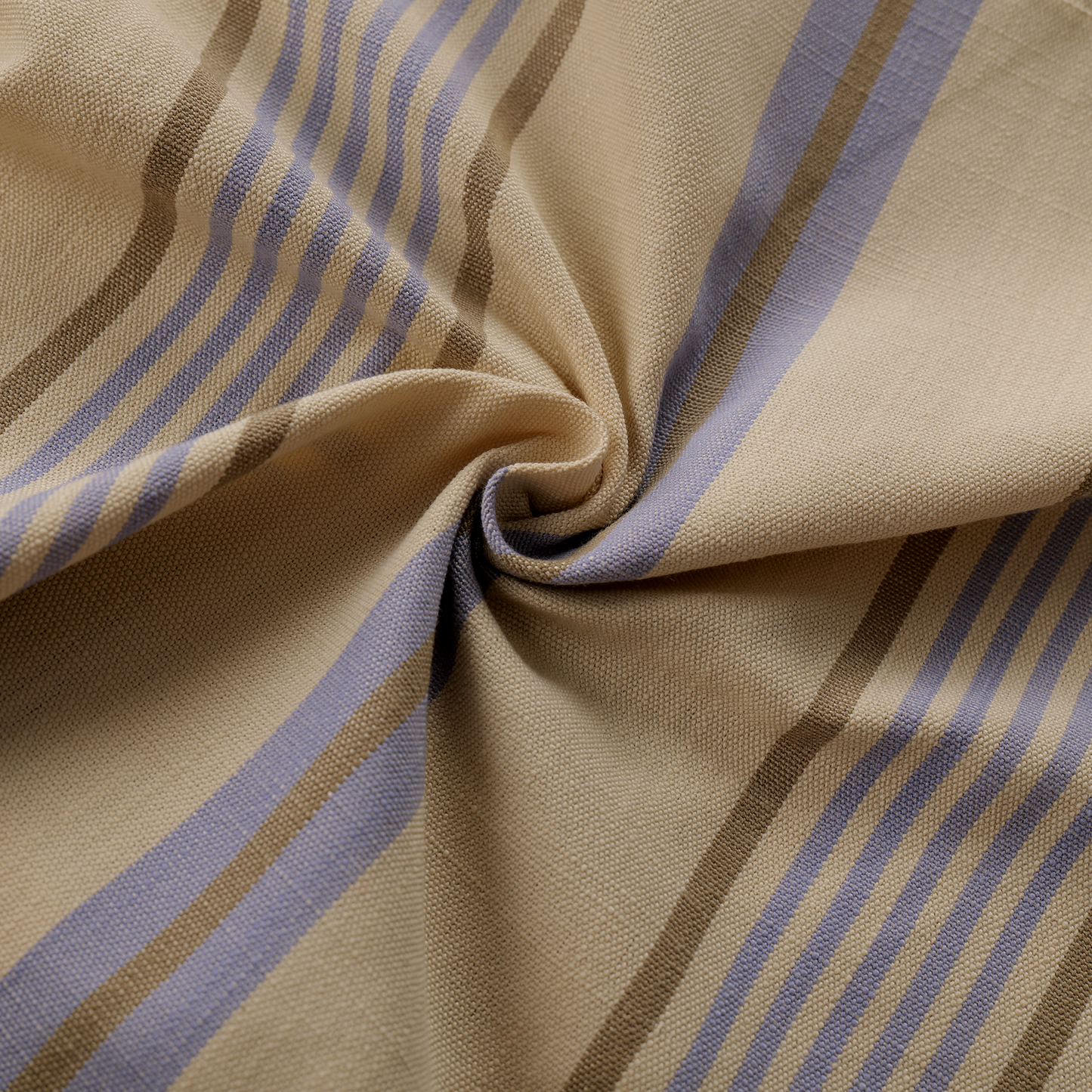 Mid-weight Bar Stripe Fabric Cotton, Misty Blue, AR460041