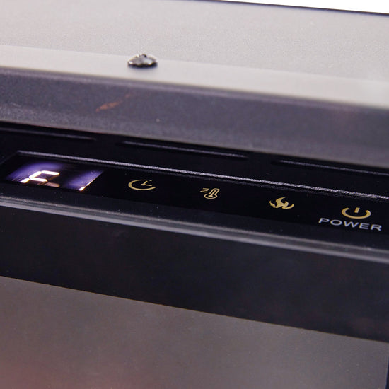 Smallbee 40/50/60inch Black Wall Mounted & Recessed Electric Fireplace with Adjustable Flame & Brightness