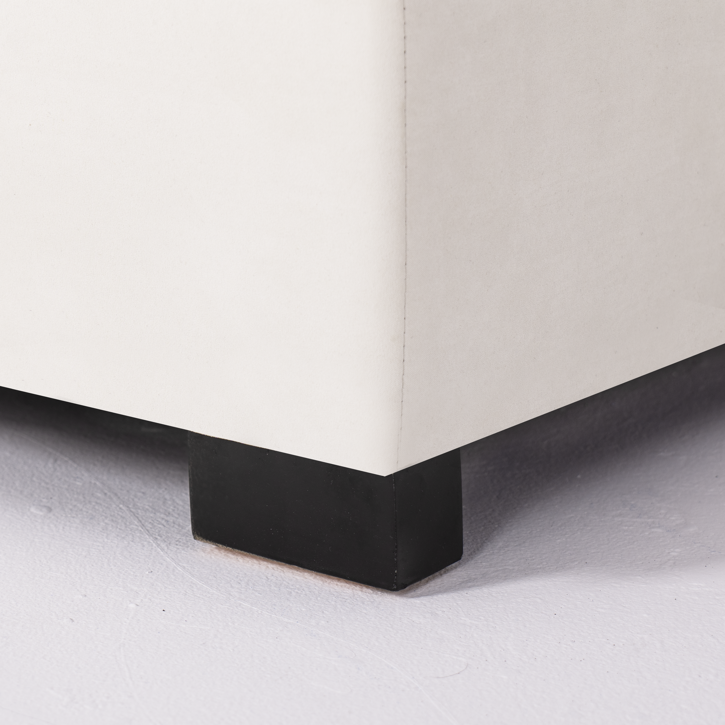 Cottonfy Creamy Tofu Block Pullout Sofa Bed with Storage