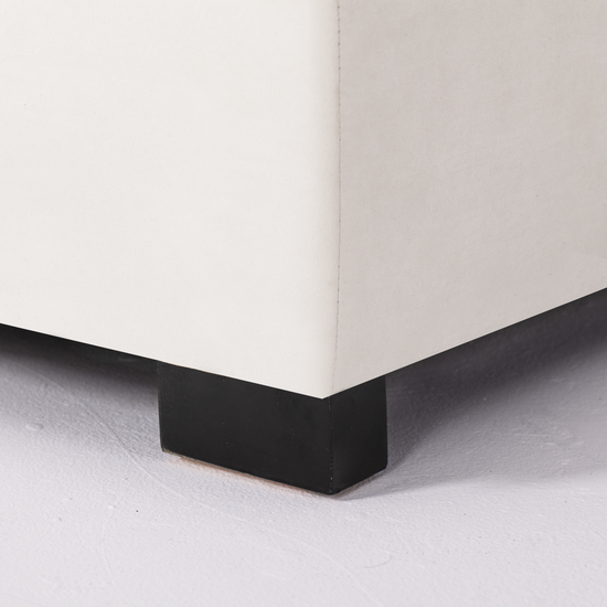 Cottonfy Creamy Tofu Block Pullout Sofa Bed with Storage