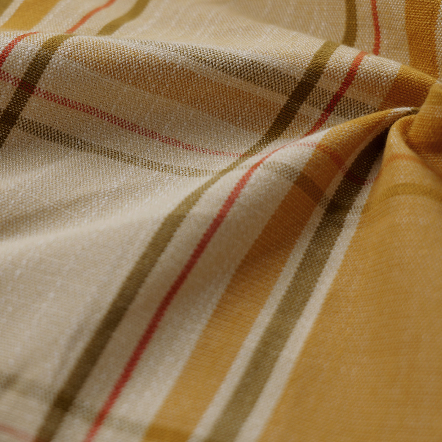 Mid-weight Tartan Check Fabric Cotton, Saffron Gold, AR460052