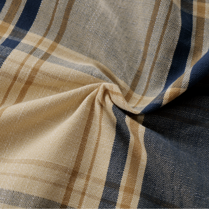 Mid-weight Check Fabric Cotton, Midnight Blue, AR460035