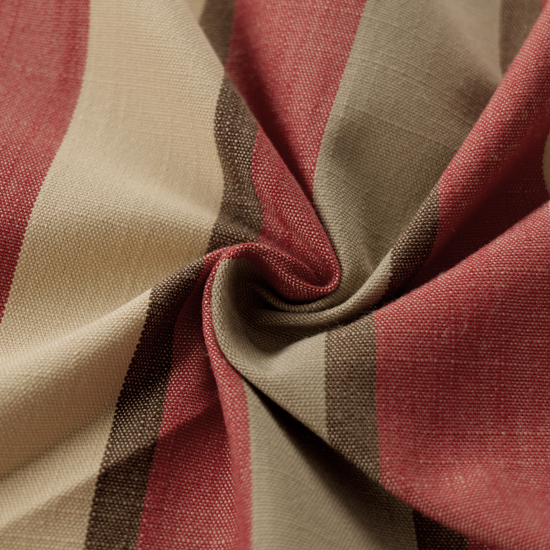 Mid-weight Regency Stripe Fabric Cotton, Deep Claret Red, AR460057