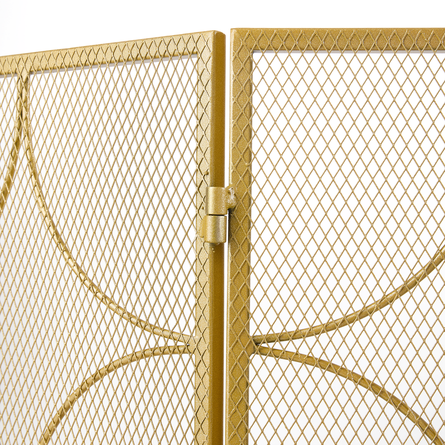 Smallbee Iron Fireplace Screen Gold Powder Coated – 122x2.3x77.5cm