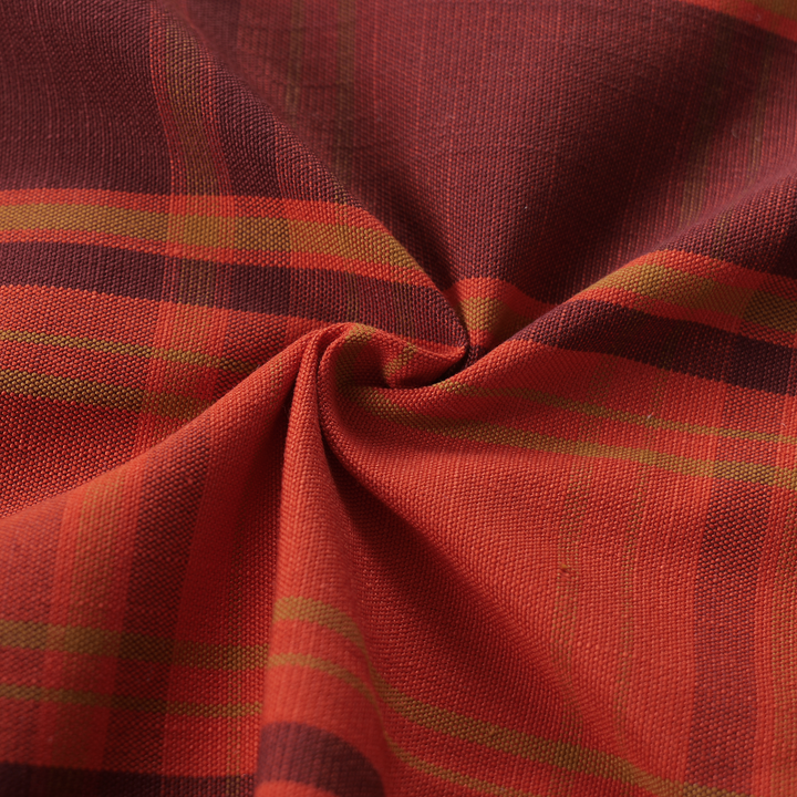 Mid-weight Tartan Check Fabric Cotton, Autumn Spice, AR460053