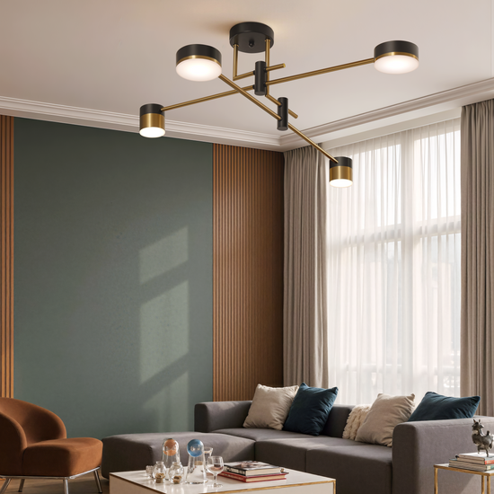 black and gold ceiling light