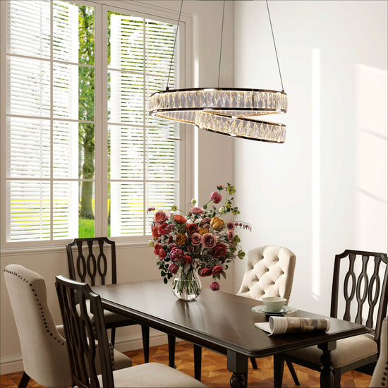 Lightsin Elegant Gold Crystal Swirl Pendant Light Lightsin UK 