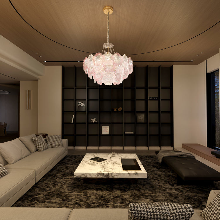 Lightsin Elegant Glass Chandelier with Adjustable Hanging Length Lightsin UK 