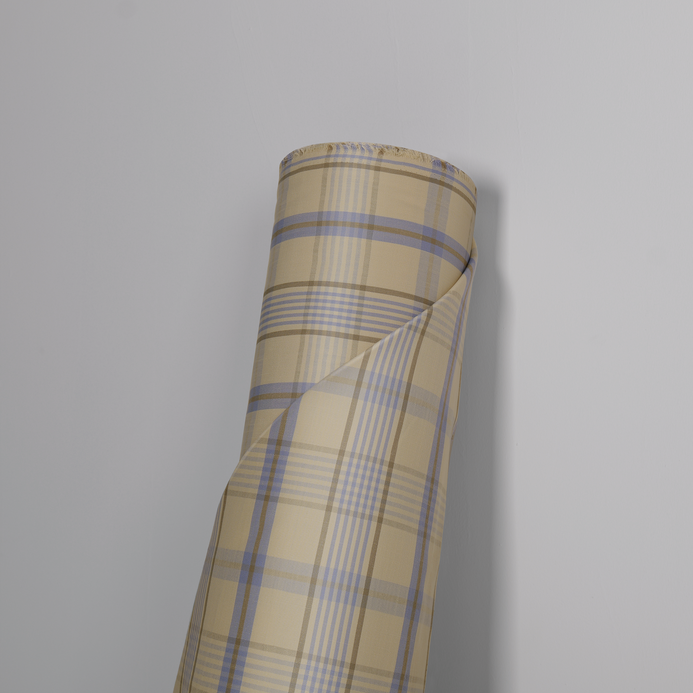 Mid-weight Balanced Plaid Fabric Cotton, Misty Blue, AR460043