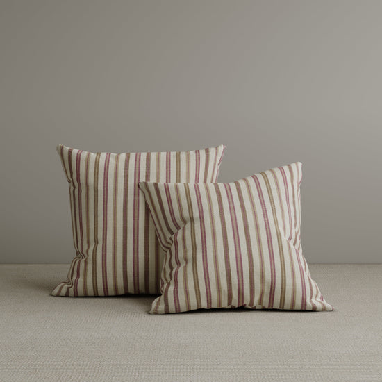 Square Exclusive Design Cushion in Red Striped Cotton Linen, 45*45CM