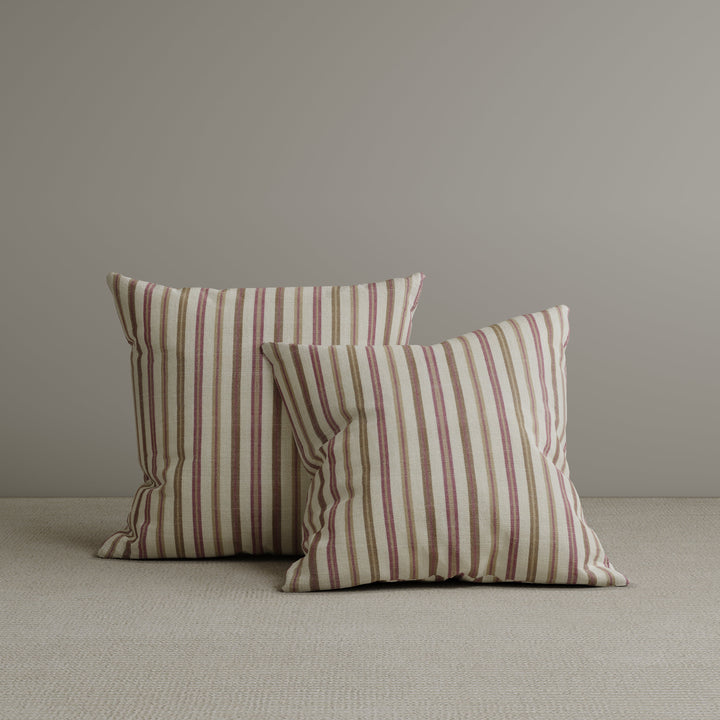 Square Exclusive Design Cushion in Red Striped Cotton Linen, 45*45CM