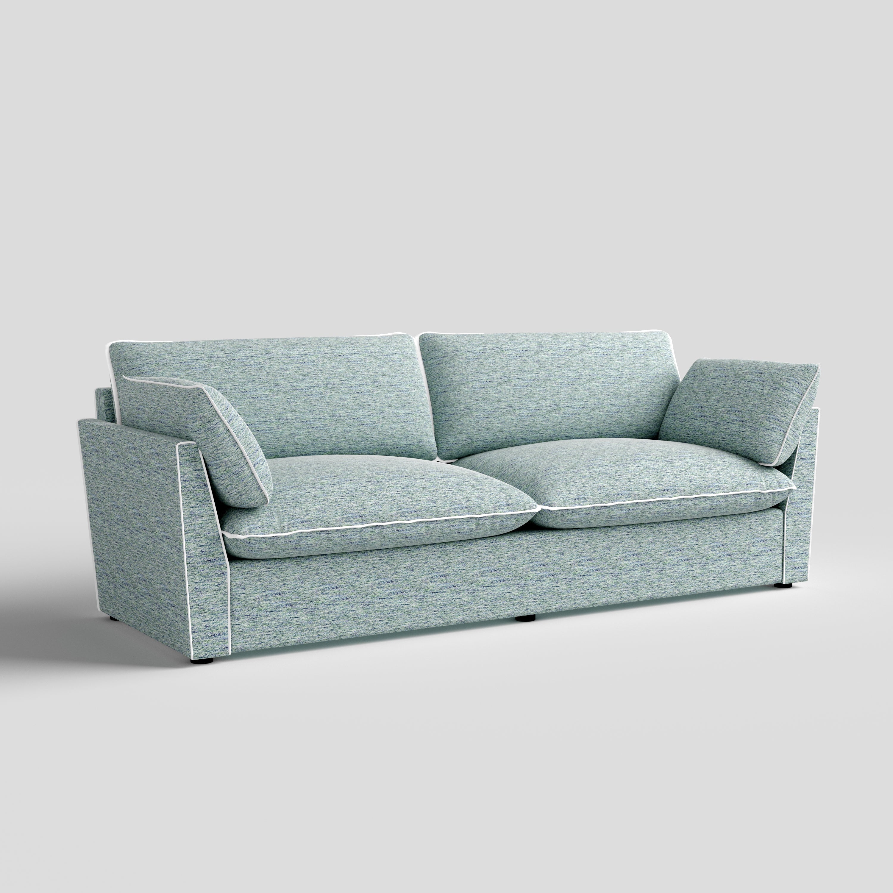 Cottonfy Retro Striped Fabric Handmade Sofa