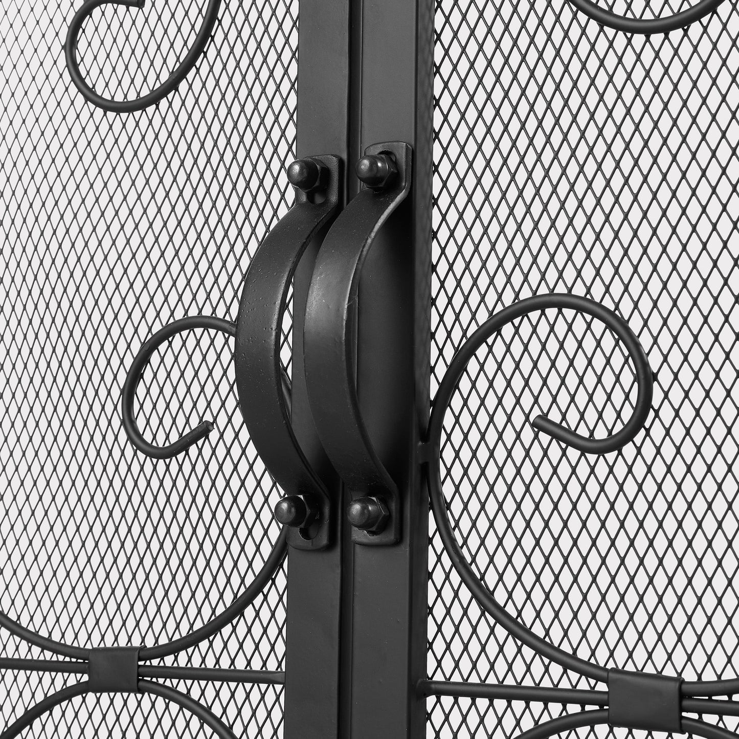 Smallbee Iron Fireplace Screen Black Powder Coated – 90x32x78.8cm