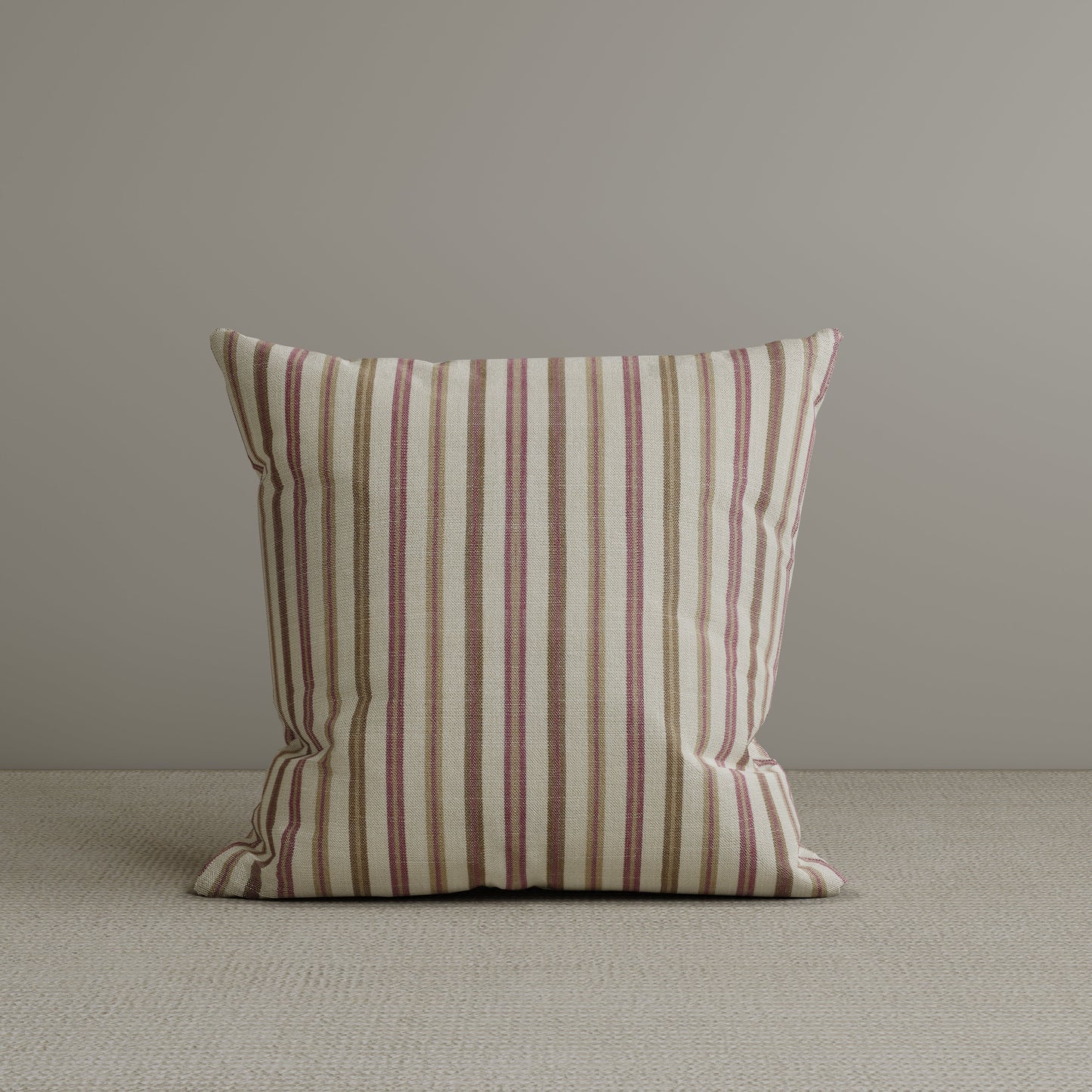 Square Exclusive Design Cushion in Red Striped Cotton Linen, 45*45CM