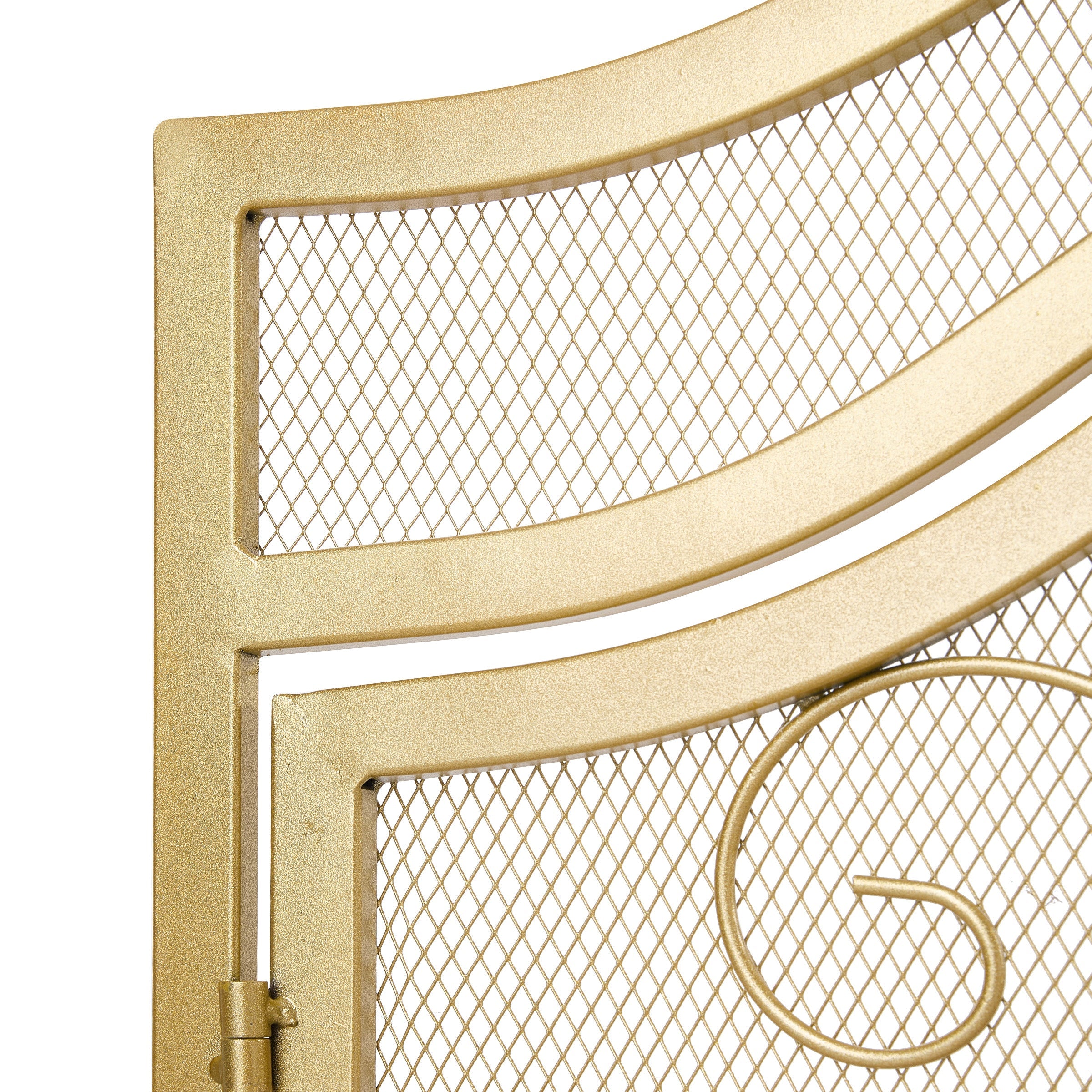 Smallbee Iron Fireplace Screen Gold Powder Coated – 90x32x78.8cm