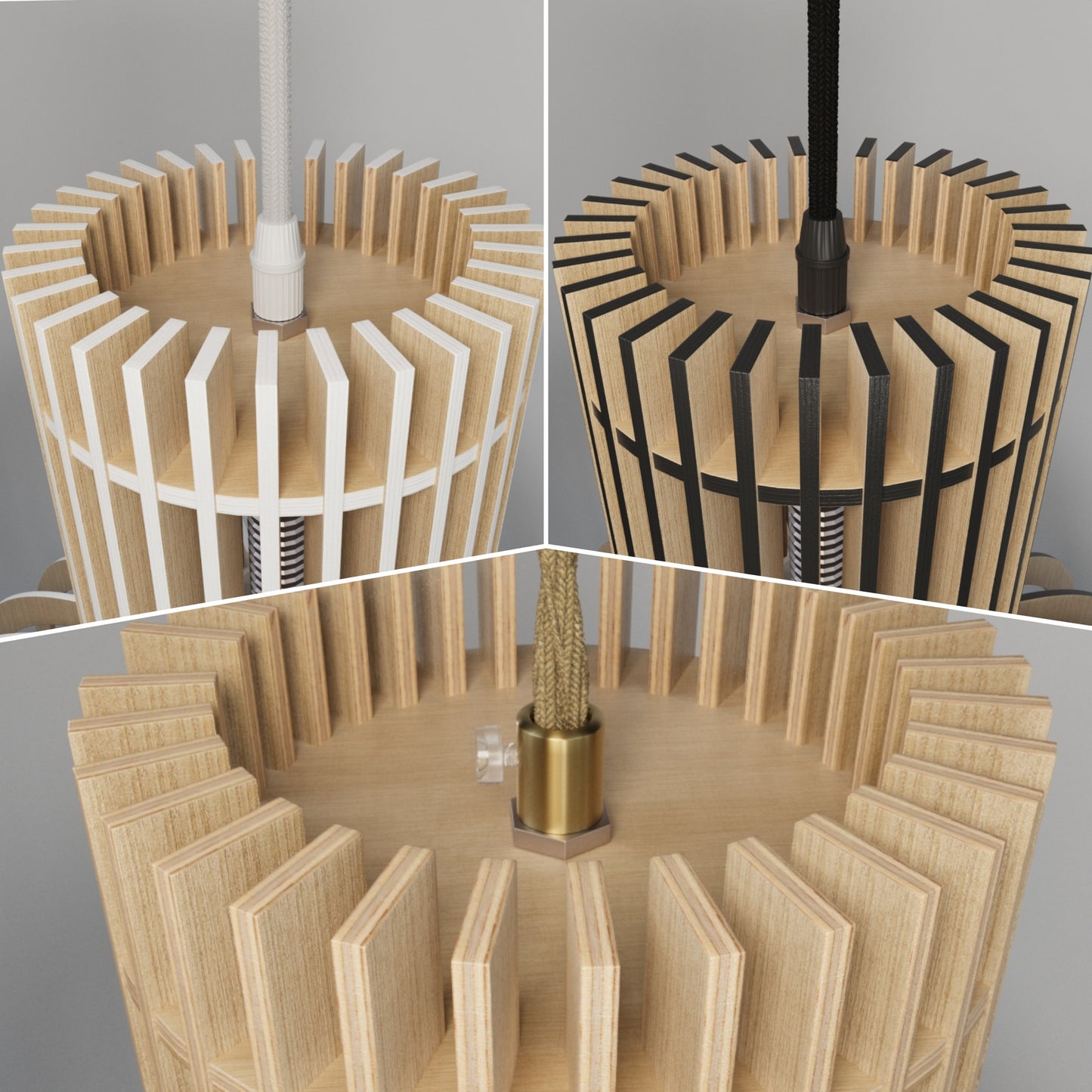 Shadome-Scandinavian LED Wooden Birdcage Pendant Light