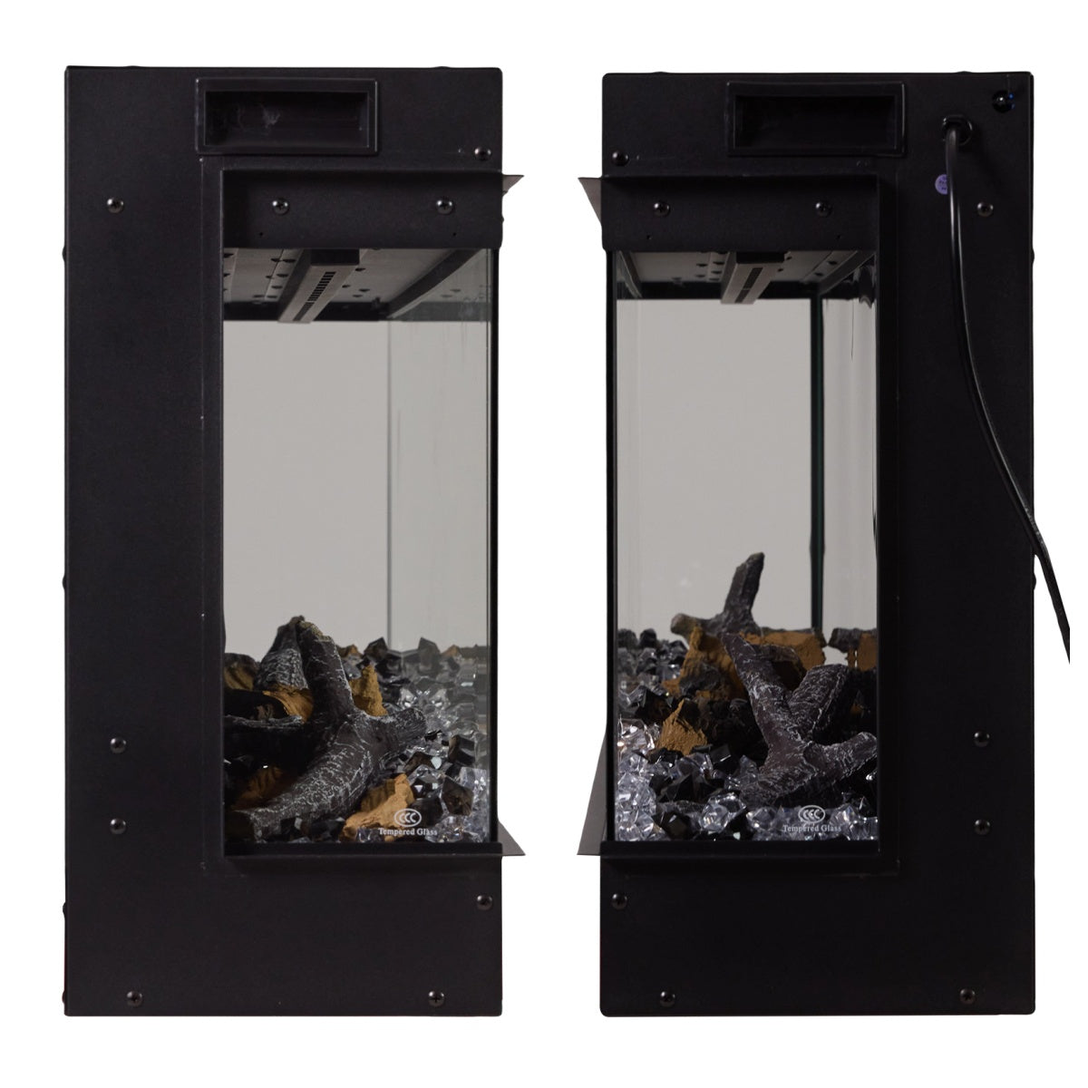 Smallbee 50/60/70/80inch 3-sided Electric Fireplace with Adjustable Color, Temperature and Timing, Controlled by APP