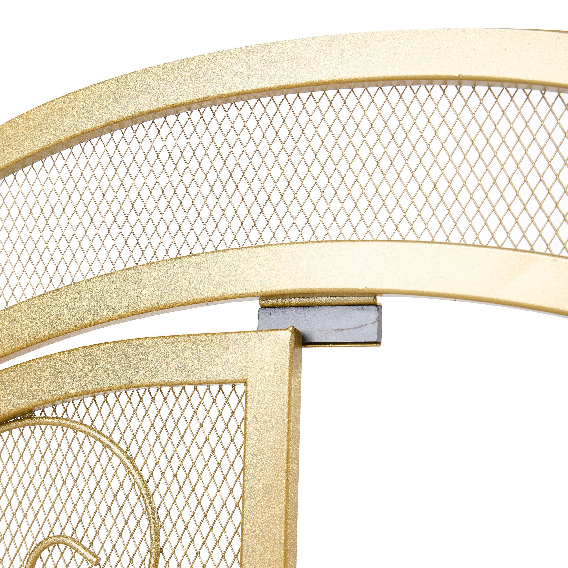 Smallbee Iron Fireplace Screen Gold Powder Coated – 90x32x78.8cm