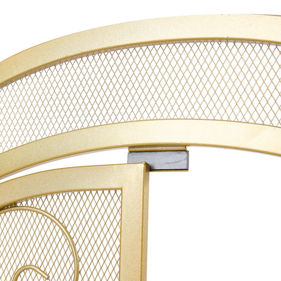 Smallbee Iron Fireplace Screen Gold Powder Coated – 90x32x78.8cm