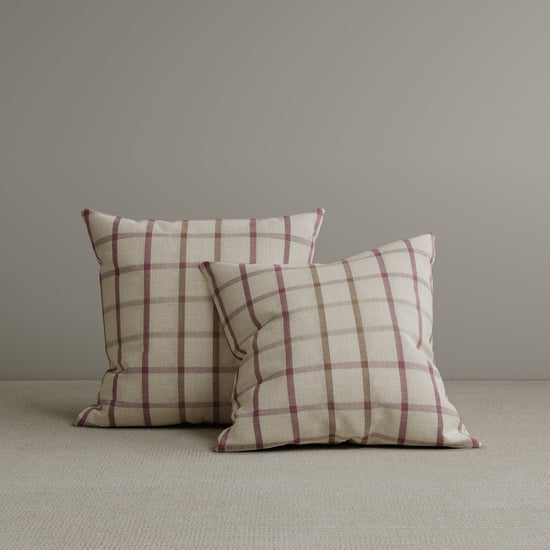 Square Exclusive Design Cushion in Red Checkered Cotton Linen, 45*45CM